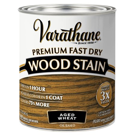 VARATHANE Premium Aged Wheat Oil-Based Urethane Modified Alkyd Fast Dry Wood Stain 1 qt 333660